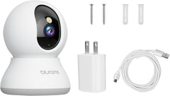 Indoor Camera 2K, Cameras for Home Security 5Ghz, 360° Pet Camera W/Motion Tracking, Phone App, 2-Way Audio, IR Night Vision, Siren, Works with Alexa & Google Assistant