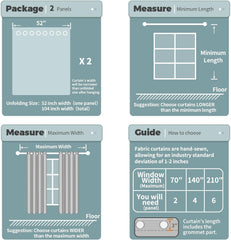 Tan Curtains 84 Inch for Living Room - Light Filtering Faux Linen Look with Burlap Texture, Rustic Farmhouse Window Panels (Set of 2, 52" Wide)