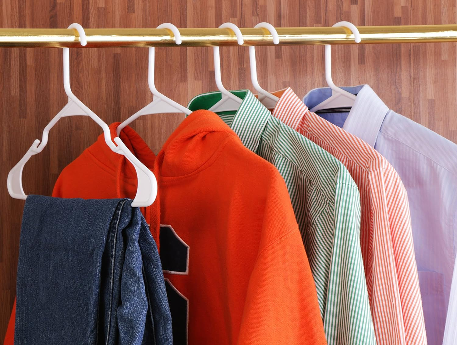 - Plastic Hangers 50 Pack - Perfect Space Saving Clothes Hanger - Durable and Strong Closet Organizers and Storage Makes It Ideal Dorm Room Essentials for Girls or Guys (White)