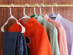 - Plastic Hangers 50 Pack - Perfect Space Saving Clothes Hanger - Durable and Strong Closet Organizers and Storage Makes It Ideal Dorm Room Essentials for Girls or Guys (White)