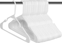 - Plastic Hangers 50 Pack - Perfect Space Saving Clothes Hanger - Durable and Strong Closet Organizers and Storage Makes It Ideal Dorm Room Essentials for Girls or Guys (White)