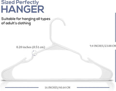 - Plastic Hangers 50 Pack - Perfect Space Saving Clothes Hanger - Durable and Strong Closet Organizers and Storage Makes It Ideal Dorm Room Essentials for Girls or Guys (White)