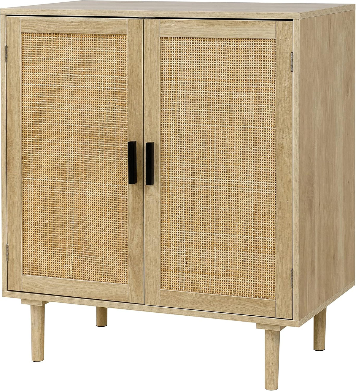 Sideboard Buffet Cabinet, Kitchen Storage Sideboard with Rattan Decorated Doors, Liquor Coffee Buffet, Dining Room, Hallway, Console Table, Accent Cabinet, 31.5X 15.8X 34.6 Inches, Natural