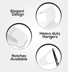 - Plastic Hangers 50 Pack - Perfect Space Saving Clothes Hanger - Durable and Strong Closet Organizers and Storage Makes It Ideal Dorm Room Essentials for Girls or Guys (White)
